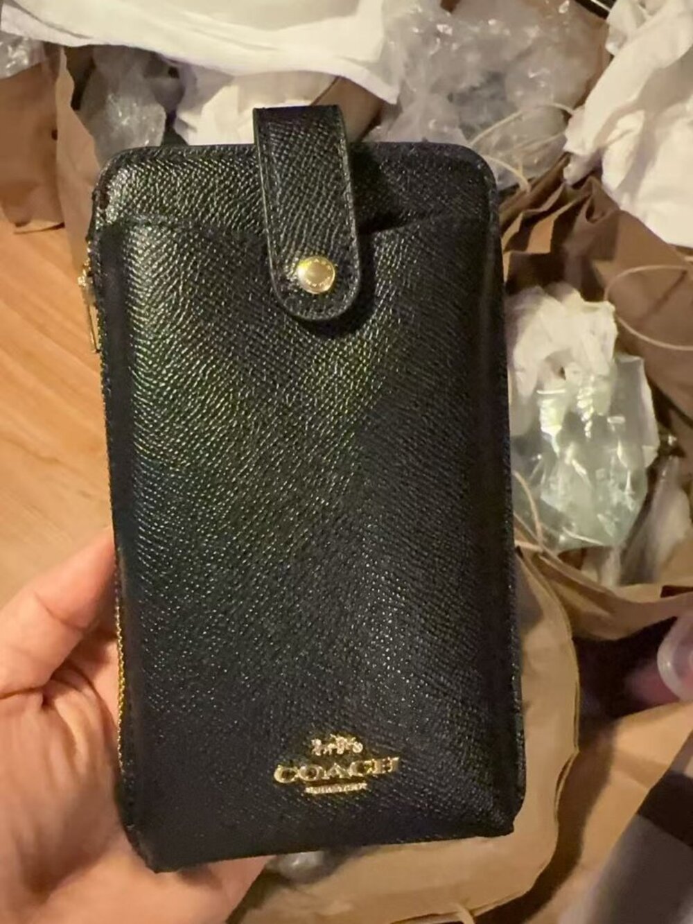 Coach  North/South Phone Crossbody C6884 IMBLK Black